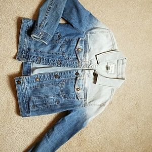 Dip dye denim jacket